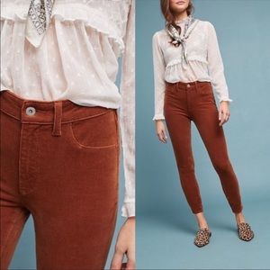 Anthro Pilcro High-Rise Skinny Corduroy Pants Sz26